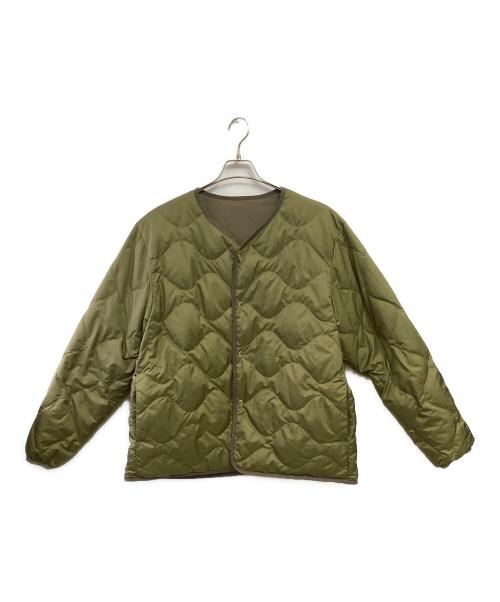nanamica（ナナミカ）nanamica (ナナミカ) Reversible Down Cardigan オリーブ サイズ:Mの古着・服飾アイテム