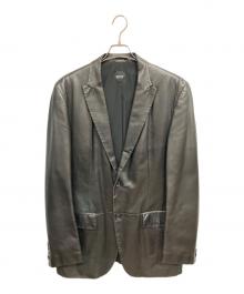 BOSS HUGO BOSS（ボス ヒューゴボス）の古着「レザージャケット」｜ブラック