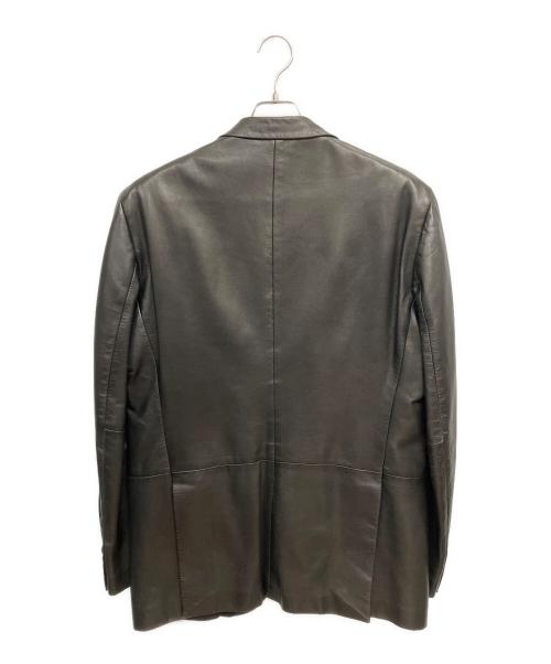 BOSS HUGO BOSS（ボス ヒューゴボス）BOSS HUGO BOSS (ボス ヒューゴボス) レザージャケット ブラック サイズ:52の古着・服飾アイテム