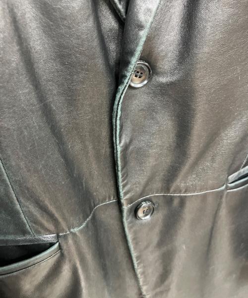 BOSS HUGO BOSS（ボス ヒューゴボス）BOSS HUGO BOSS (ボス ヒューゴボス) レザージャケット ブラック サイズ:52の古着・服飾アイテム