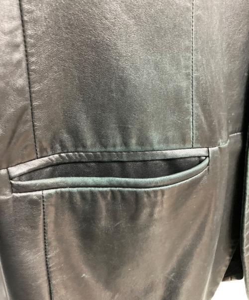 BOSS HUGO BOSS（ボス ヒューゴボス）BOSS HUGO BOSS (ボス ヒューゴボス) レザージャケット ブラック サイズ:52の古着・服飾アイテム