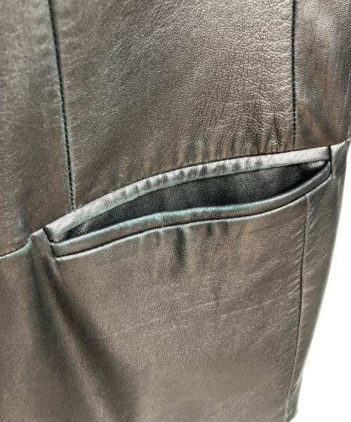 BOSS HUGO BOSS（ボス ヒューゴボス）BOSS HUGO BOSS (ボス ヒューゴボス) レザージャケット ブラック サイズ:52の古着・服飾アイテム