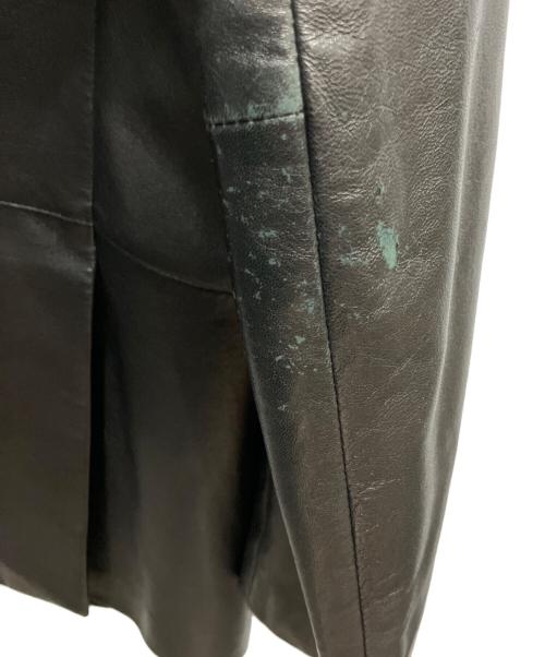 BOSS HUGO BOSS（ボス ヒューゴボス）BOSS HUGO BOSS (ボス ヒューゴボス) レザージャケット ブラック サイズ:52の古着・服飾アイテム