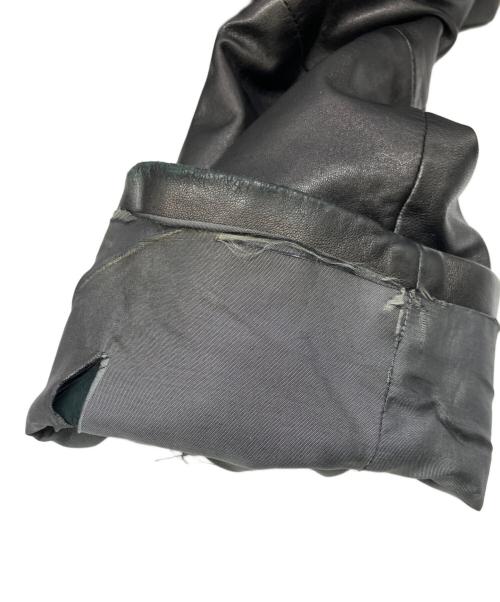 BOSS HUGO BOSS（ボス ヒューゴボス）BOSS HUGO BOSS (ボス ヒューゴボス) レザージャケット ブラック サイズ:52の古着・服飾アイテム