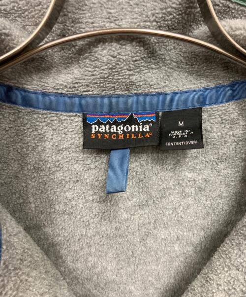 Patagonia SYNCHILLA（パタゴニア シンチラ）Patagonia SYNCHILLA (パタゴニア シンチラ) ハーフスナップフリースジャケット グレー サイズ:Mの古着・服飾アイテム