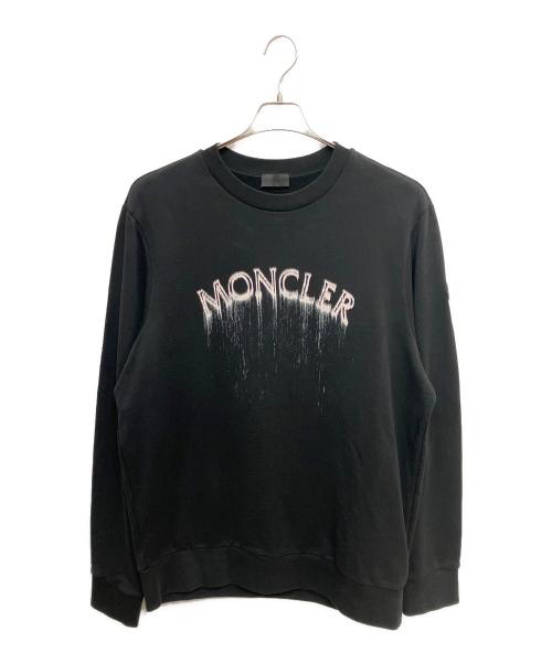 MONCLER（モンクレール）MONCLER (モンクレール) ロゴプリントスウェットシャツ ブラック サイズ:XXLの古着・服飾アイテム
