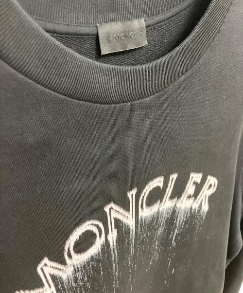 MONCLER（モンクレール）MONCLER (モンクレール) ロゴプリントスウェットシャツ ブラック サイズ:XXLの古着・服飾アイテム