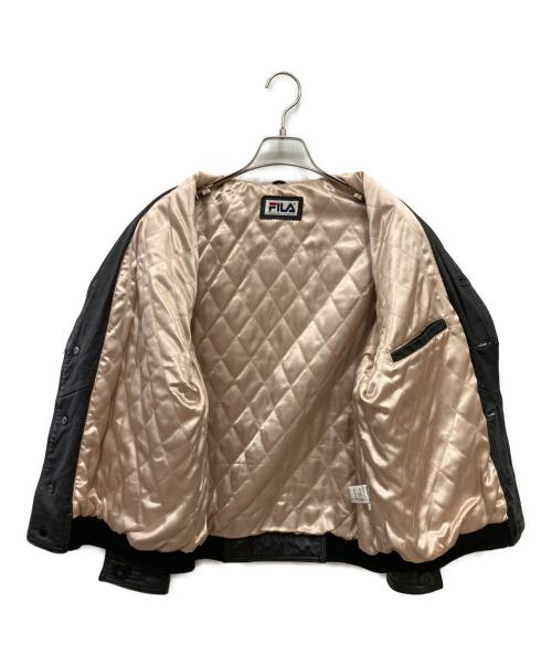 FILA（フィラ）FILA (フィラ) スタジャン ベージュ×ブラック サイズ:Sの古着・服飾アイテム