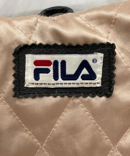 FILA（フィラ）FILA (フィラ) スタジャン ベージュ×ブラック サイズ:Sの古着・服飾アイテム