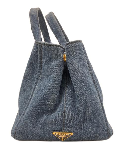 PRADA（プラダ）PRADA (プラダ) カナパ デニムバッグ ブルーの古着・服飾アイテム