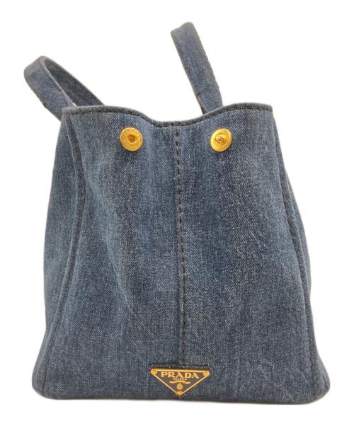 PRADA（プラダ）PRADA (プラダ) カナパ デニムバッグ ブルーの古着・服飾アイテム