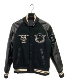 stussy（ステューシー）の古着「25th Anniversary VARSITY LEATHER JACKET」｜ブラック