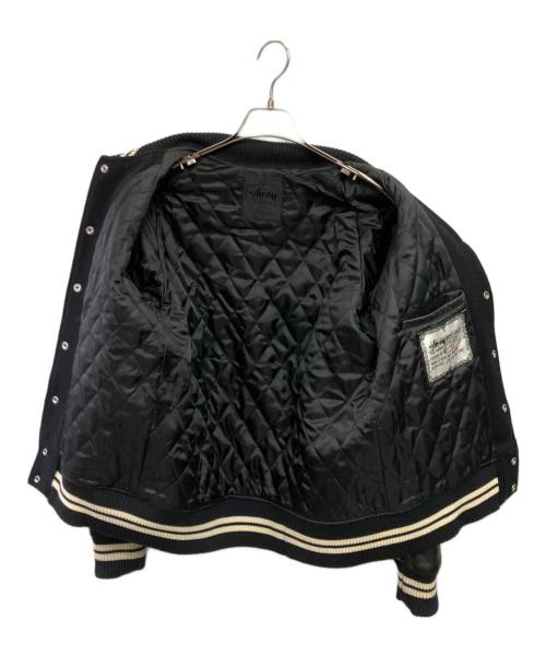 stussy（ステューシー）stussy (ステューシー) 25th Anniversary VARSITY LEATHER JACKET ブラック サイズ:Sの古着・服飾アイテム