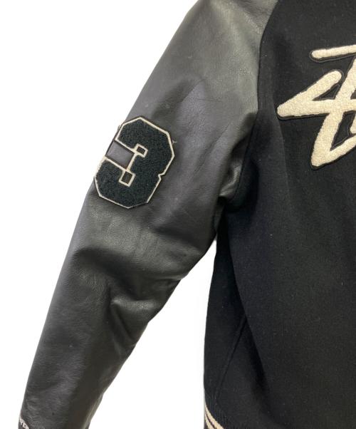 stussy（ステューシー）stussy (ステューシー) 25th Anniversary VARSITY LEATHER JACKET ブラック サイズ:Sの古着・服飾アイテム