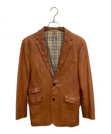 BURBERRY BLACK LABEL（バーバリーブラックレーベル）の古着「レザージャケット」｜キャメル