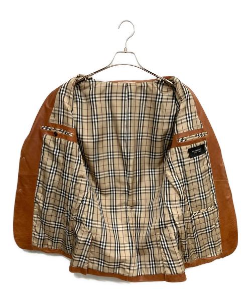 BURBERRY BLACK LABEL（バーバリーブラックレーベル）BURBERRY BLACK LABEL (バーバリーブラックレーベル) レザージャケット キャメル サイズ:Mの古着・服飾アイテム