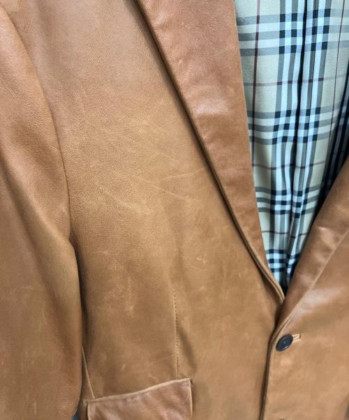 BURBERRY BLACK LABEL（バーバリーブラックレーベル）BURBERRY BLACK LABEL (バーバリーブラックレーベル) レザージャケット キャメル サイズ:Mの古着・服飾アイテム