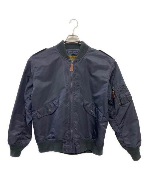 HOUSTON（ヒューストン）HOUSTON (ヒューストン) フライトジャケット ネイビー サイズ:42の古着・服飾アイテム