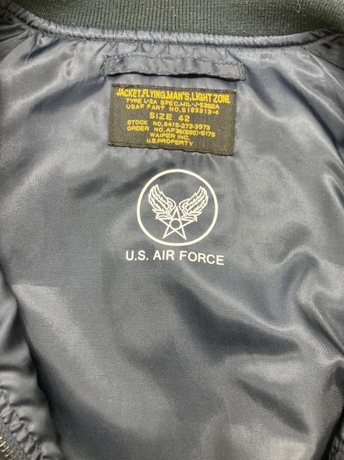 HOUSTON（ヒューストン）HOUSTON (ヒューストン) フライトジャケット ネイビー サイズ:42の古着・服飾アイテム