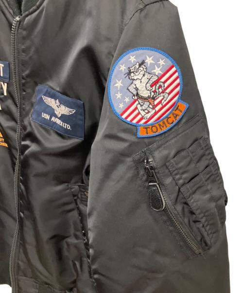 AVIREX（アヴィレックス）AVIREX (アヴィレックス) MA-1ジャケット ブラック サイズ:Lの古着・服飾アイテム