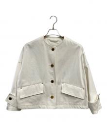 MACKINTOSH（マッキントッシュ）の古着「HUMBIE ノーカラーデニムジャケット」｜アイボリー