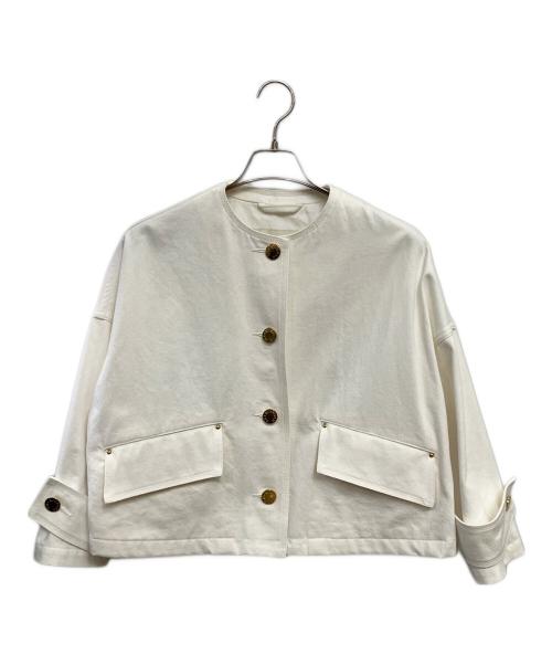 MACKINTOSH（マッキントッシュ）MACKINTOSH (マッキントッシュ) HUMBIE ノーカラーデニムジャケット アイボリー サイズ:6の古着・服飾アイテム