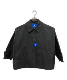 BLUE LABEL CRESTBRIDGE（ブルーレーベルクレストブリッジ）の古着「ストレッチツイルAラインコート」｜ブラック