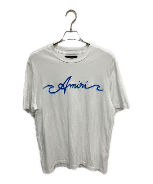 AMIRI（アミリ）AMIRI (アミリ) White Wave t-shirt with logo print ホワイト サイズ:SIZE 38の古着・服飾アイテム