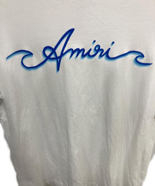 AMIRI（アミリ）AMIRI (アミリ) White Wave t-shirt with logo print ホワイト サイズ:SIZE 38の古着・服飾アイテム