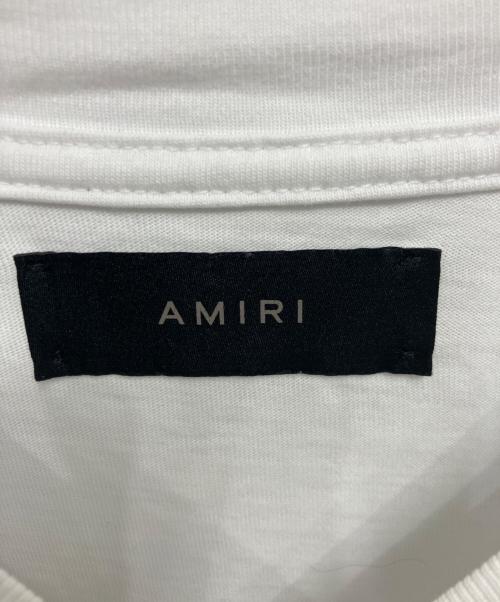 AMIRI（アミリ）AMIRI (アミリ) White Wave t-shirt with logo print ホワイト サイズ:SIZE 38の古着・服飾アイテム