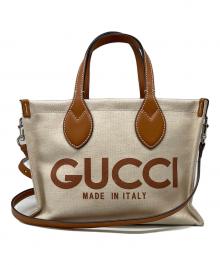 GUCCI（グッチ）の古着「2wayバッグ」｜ブラウン×ベージュ