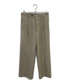 SASAKI SATORUササキサトル）の古着「スラックス/SINGLE TUCK WIDE TROUSERS」｜ベージュ
