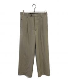 SASAKI SATORU（ササキサトル）の古着「スラックス/SINGLE TUCK WIDE TROUSERS」｜ベージュ
