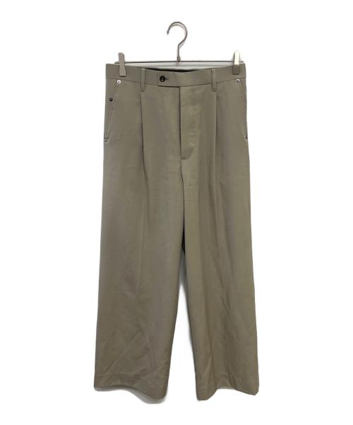 SASAKI SATORU（ササキサトル）SASAKI SATORU (ササキサトル) スラックス/SINGLE TUCK WIDE TROUSERS ベージュ サイズ:44の古着・服飾アイテム