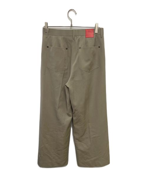 SASAKI SATORU（ササキサトル）SASAKI SATORU (ササキサトル) スラックス/SINGLE TUCK WIDE TROUSERS ベージュ サイズ:44の古着・服飾アイテム