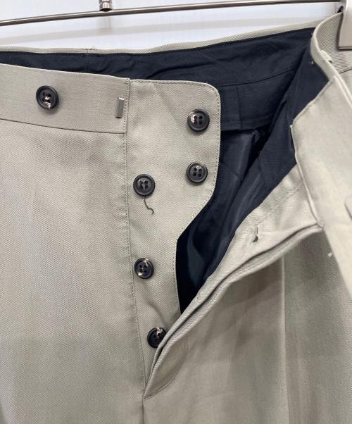 SASAKI SATORU（ササキサトル）SASAKI SATORU (ササキサトル) スラックス/SINGLE TUCK WIDE TROUSERS ベージュ サイズ:44の古着・服飾アイテム