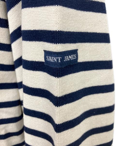 SAINT JAMES（セントジェームス）SAINT JAMES (セントジェームス) 21 JC GIENS Ⅱ アイボリー×ネイビー サイズ:M 未使用品の古着・服飾アイテム
