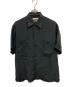 YOKE（ヨーク）の古着「CUPRO OPEN COLLAR SHIRT/半袖シャツ」｜ブラック