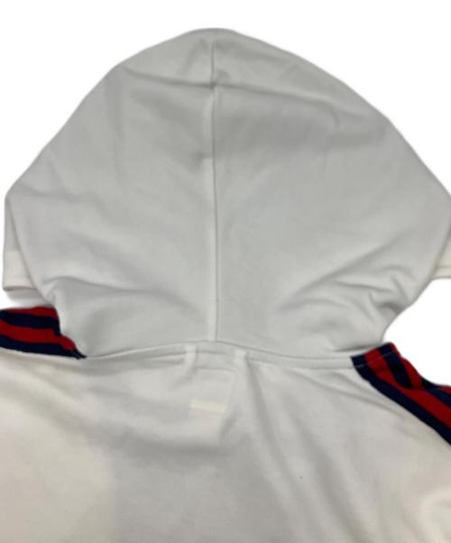adidas（アディダス）adidas (アディダス) ジップパーカー レッド×ホワイト サイズ:Lの古着・服飾アイテム