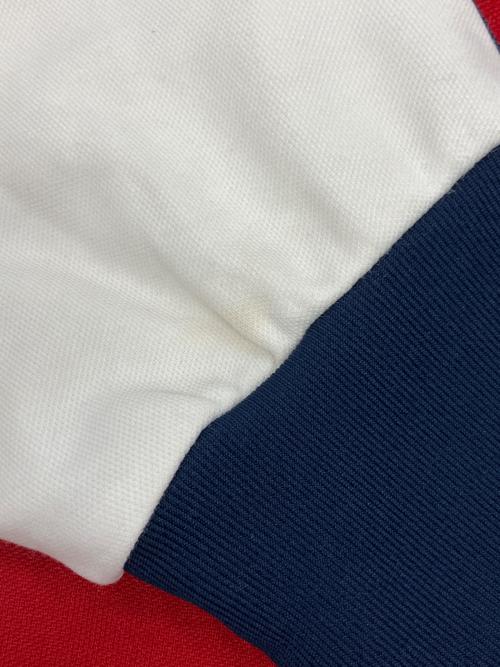 adidas（アディダス）adidas (アディダス) ジップパーカー レッド×ホワイト サイズ:Lの古着・服飾アイテム