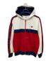 adidas（アディダス）の古着「ジップパーカー」｜レッド×ホワイト