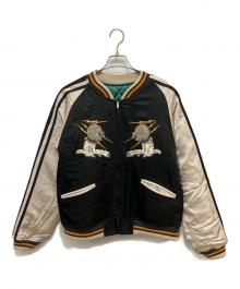 世田谷ベース×TOYS MCCOY（セタガヤベース×トイズマッコイ）の古着「スカジャン」｜ブラック×ベージュ×グリーン