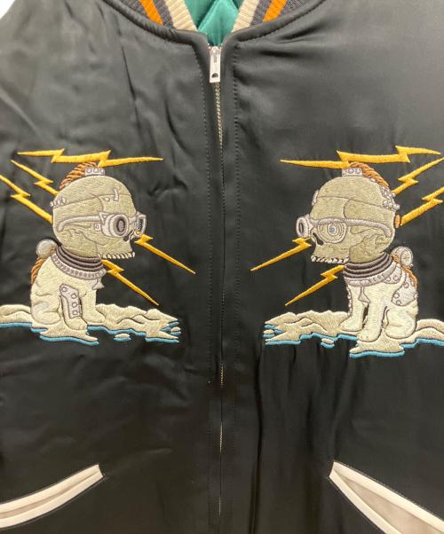 世田谷ベース（セタガヤベース）世田谷ベース (セタガヤベース) TOYS McCOY (トイズマッコイ) スカジャン ブラック×ベージュ×グリーン サイズ:Ｌの古着・服飾アイテム