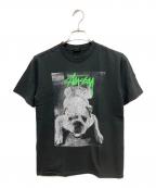 stussyステューシー）の古着「Tシャツ」｜ブラック