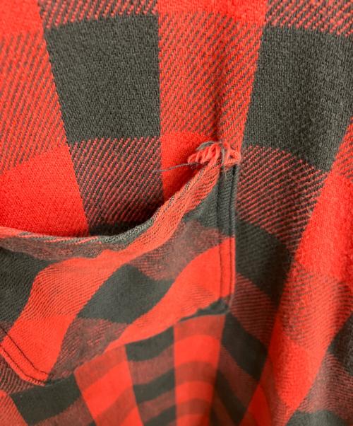 big mac（ビッグマック）big mac (ビッグマック) 長袖シャツ レッド×ブラック サイズ:Lの古着・服飾アイテム