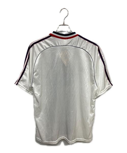 adidas（アディダス）adidas (アディダス) ゲームシャツ ホワイト×ネイビー サイズ:M 未使用品の古着・服飾アイテム