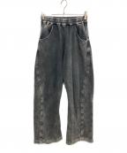 Omar Afridiオマールアフリディ）の古着「SHABBY TWISTED LOUNGE PANTS」｜チャコールグレー