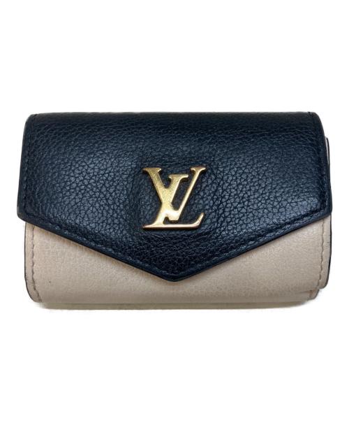 LOUIS VUITTON（ルイ ヴィトン）LOUIS VUITTON (ルイ ヴィトン) 3つ折り財布 ブラック×ピンクの古着・服飾アイテム