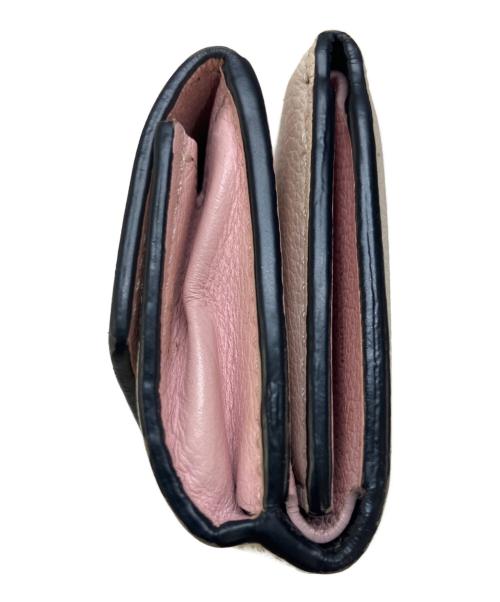 LOUIS VUITTON（ルイ ヴィトン）LOUIS VUITTON (ルイ ヴィトン) 3つ折り財布 ブラック×ピンクの古着・服飾アイテム
