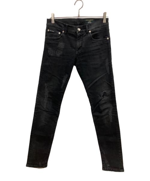 DOLCE & GABBANA（ドルチェ＆ガッバーナ）DOLCE & GABBANA (ドルチェ＆ガッバーナ) スキニーデニムパンツ ブラック サイズ:46の古着・服飾アイテム